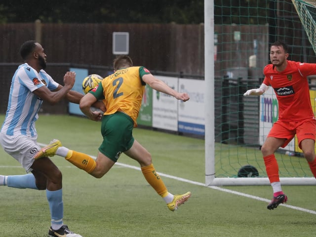 Action from Horsham's pre-season victory over National League South outfit Maidstone United