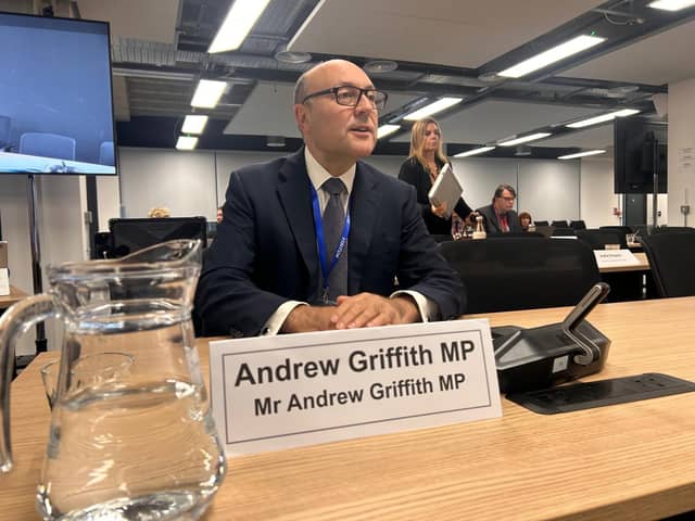 Andrew Griffith at the Local Plan Hearing on October 15 2026