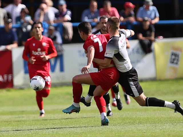 Action from Worthing's win at Dover in National League South