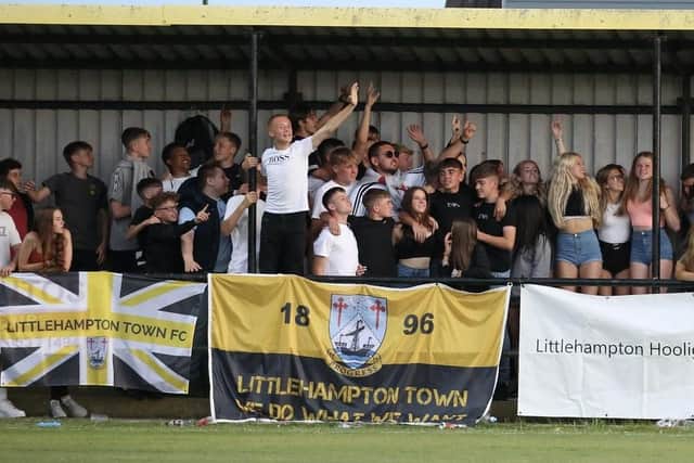 Littlehampton Town fans are enjoying the early part of the season - although the fixture list has been rather stop-start | Picture: Martin Denyer