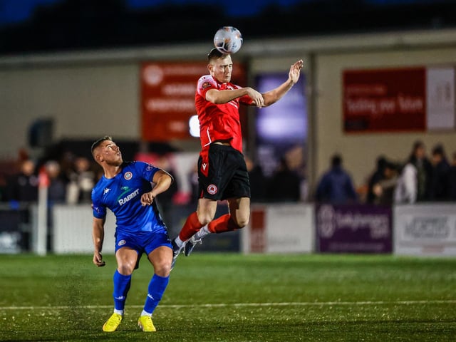 Action from Eastbourne Borough's 2-0 home loss to Worthing in National South