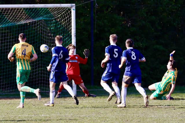 Westfield score in their 3-3 draw with Ringmer | Picture: Joe Knight