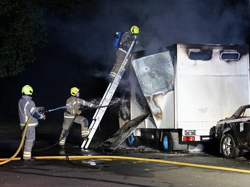 Firefighters at the scene. Picture: Dan Jessup