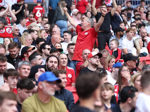 Crawley Town fans flocked to Wembley in their thousands to roar the boys on to glory.