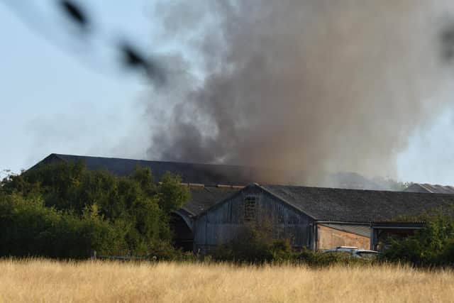 East Sussex Fire & Rescue Service said the Hailsham fire was 'being left as a controlled burn' and warned that there may be smoke in the area. Picture: Dan Jessup
