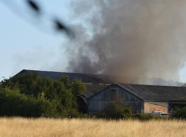 East Sussex Fire & Rescue Service said the Hailsham fire was 'being left as a controlled burn' and warned that there may be smoke in the area. Picture: Dan Jessup
