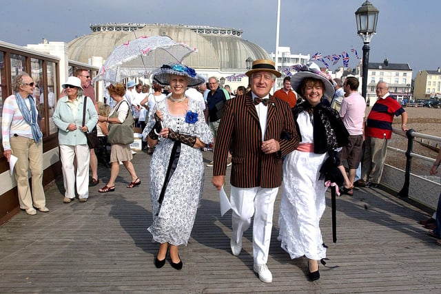 Worthing Edwardians take a stroll along Worthing Pier, which opened on April 12, 1862