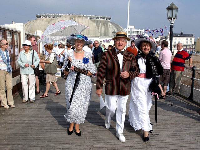 Worthing Edwardians take a stroll along Worthing Pier, which opened on April 12, 1862