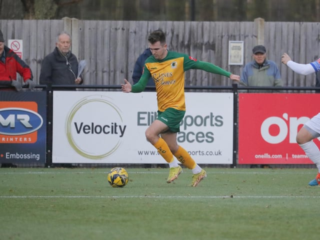 FA Trophy action between Horsham and AFC Totton