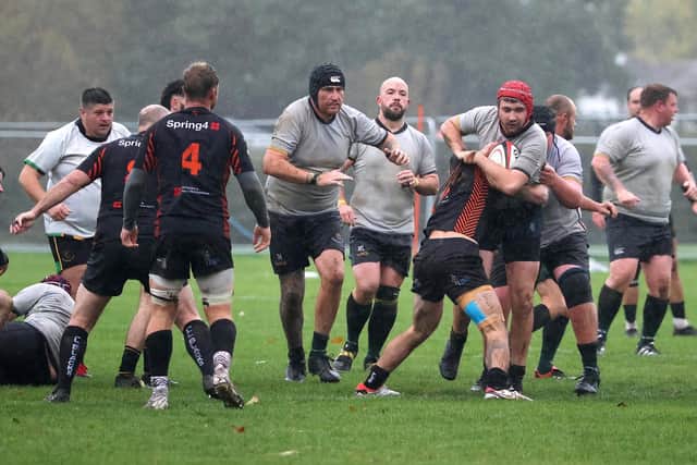 Shoreham RFC take on Burgess Hill RFC on a stormy day | Warwick Baker