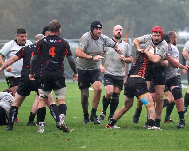 Shoreham RFC take on Burgess Hill RFC on a stormy day | Warwick Baker