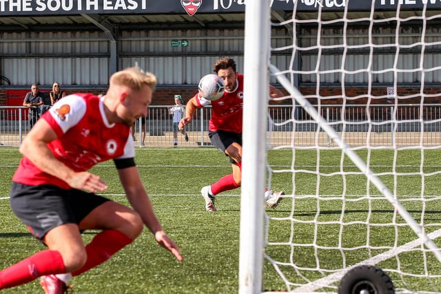 Action and celebrations from Eastbourne Borough 's win over Uxbridge in the FA Cup
