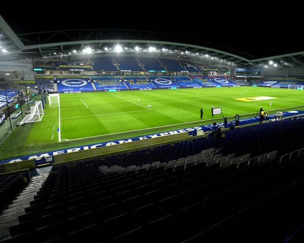 Amex Stadium, the home of Brighton and Hove Albion Football Club. (Photo by Mike Hewitt/Getty Images)