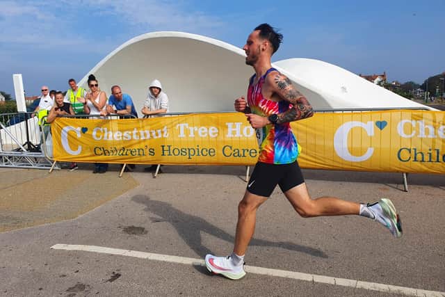 Daegan Beaumont has four marathons and three ultra marathons under his belt already but he wanted to 'do something big' to thank the hospice for the care it gave his father in his final days