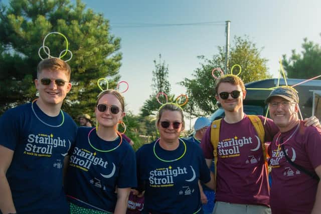 Families walked together at Starlight Stroll