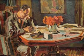 Duncan Grant, Angus Davidson, 1922. Oil on canvas, private collection. Copyright the estate of Duncan Grant, courtesy of DACS 2024