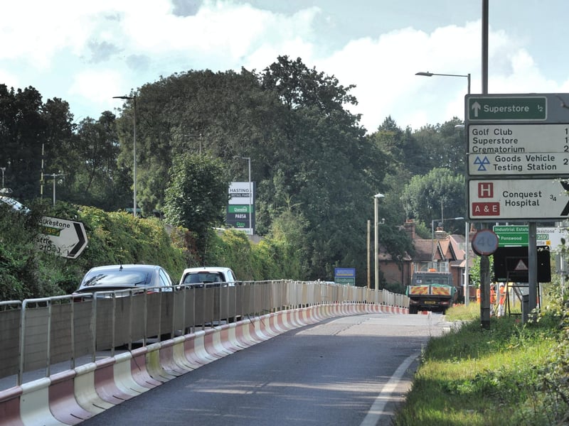 Work began on the long-delayed Queensway Gateway building project in St Leonards last September. Photo taken on September 3, 2024. A21 Sedlescombe Road North.