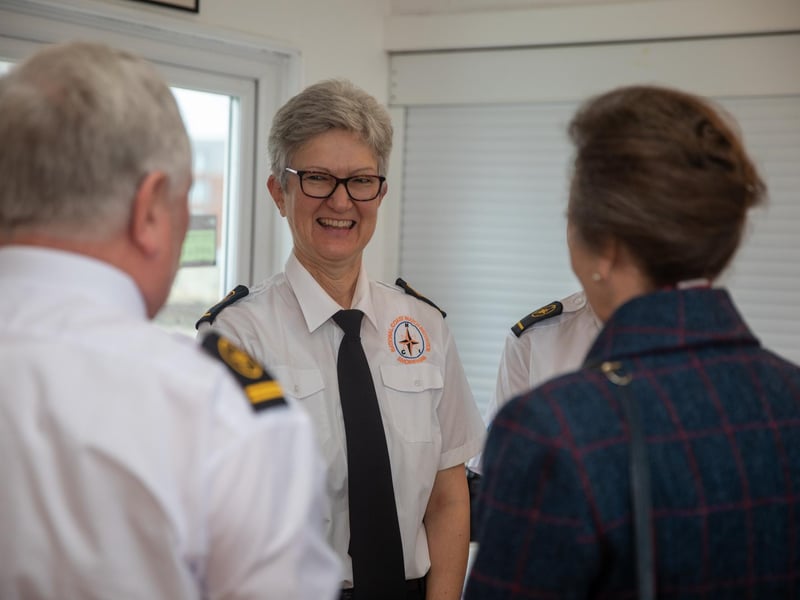 The Princess Royal chatting with Barbara Deittert