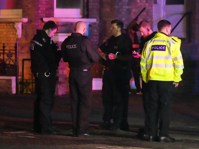Emergency services at the scene of the fire. Picture by Eddie Mitchell