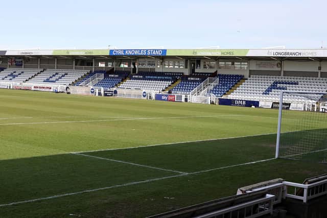 HARTLEPOOL, ENGLAND - MARCH 11: A general View of the Suit Direct Stadium prior to the Sky Bet League Two between Hartlepool United and Northampton Town at The Suit Direct Stadium on March 11, 2023 in Hartlepool, England. (Photo by Pete Norton/Getty Images)