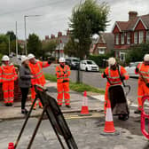 Eastbourne and Willingdon MP Caroline Ansell joined a county council pothole repair team to see how the authority is using extra government money to improve the highways. Picture: Caroline Ansell