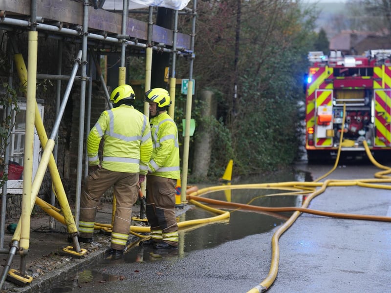 A flooding incident has been reported in Bramber, West Sussex – with fire crews working at the scene.