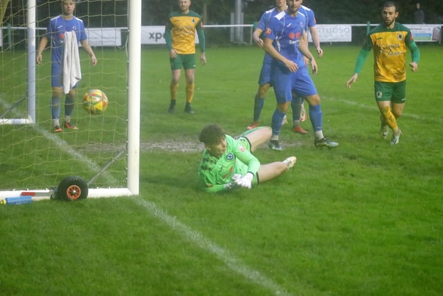 Action from Horsham's FA Trophy win at Larkhall Athletic