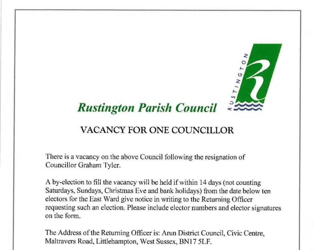 Official Notice of Councillor Vacancy