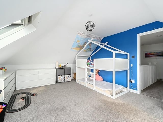 The spacious second bedroom