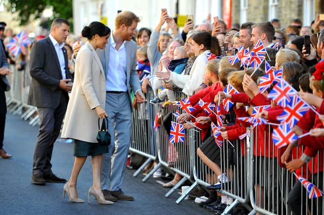 Harry and Meghan, Duke and Duchess of Sussex visit Chichester. Pic Steve Robards SR1825321