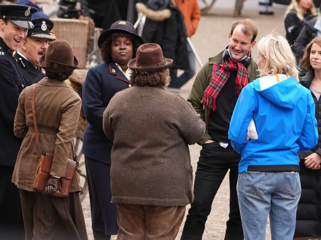 Filming continues in Arundel for Wicked Little Letters, starring Olivia Colman and Jessie Buckley. Photo: Eddie Mitchell