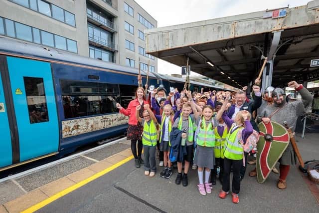Hastings school children off to see the Bayeux Tapestry