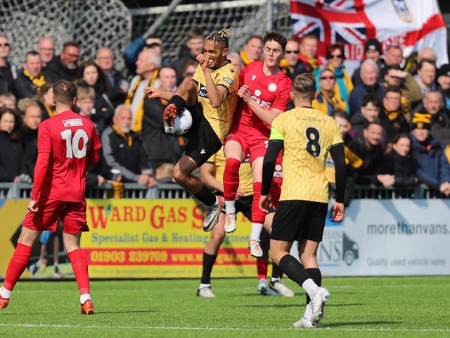 Worthing beat Maidstone in the National South play-off semi-final at a packed Woodside Road