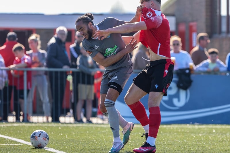 Action from Eastbourne Borough's final match of the National League South season, a 2-1 win at home to Concord Rangers