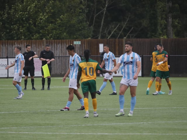Action from Horsham's pre-season victory over National League South outfit Maidstone United