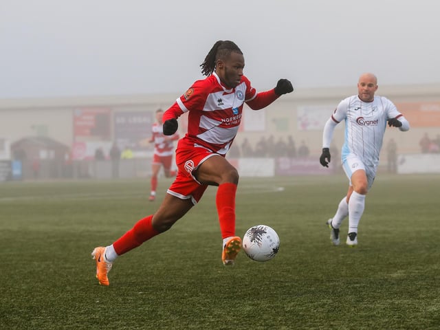 Eastbourne Borough take on Taunton Town in the fog - before the match was abandoned