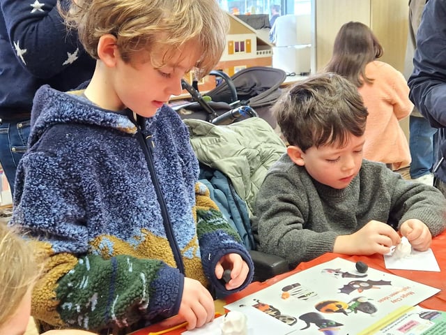 Halloween Craft Sessions were available to sixty children at the Creative Community Hub in Church Walk on Wednesday 28th October. HR26102801 Pic Hollie Robards/Iconic Media Group