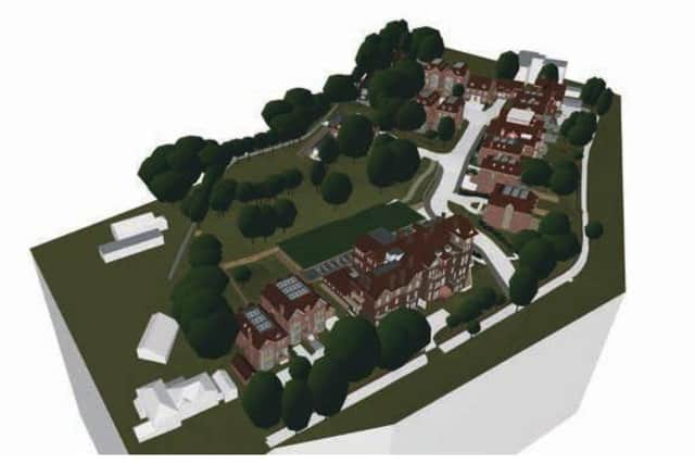 Bird's eye view of the proposed development