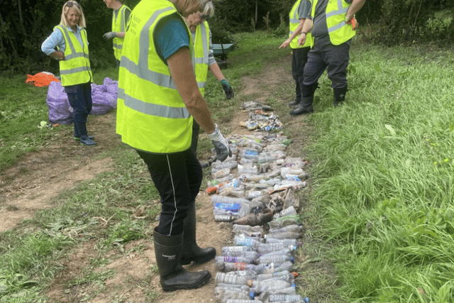 The whopping 867kg of litter included 530 cans, 363 plastic bottles, 170 glass bottles, 20 shotgun cartridges, three shopping trolleys, two paddling pools, and even a garden sofa. Photo: Final Straw Foundation.