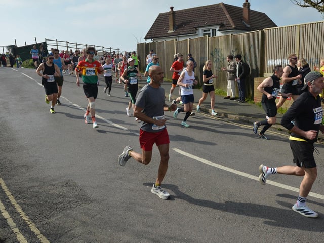 Action in the 2026 Hastings Half Marathon