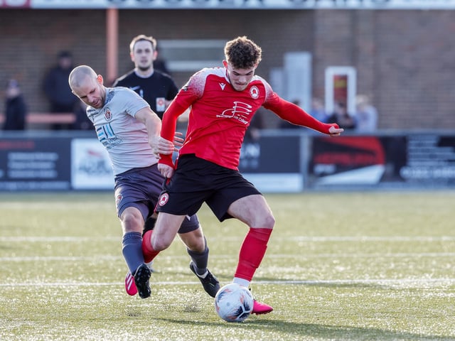 Action from Eastbourne Borough's 2-0 Ntional League South win against Slough Town at Priory Lane