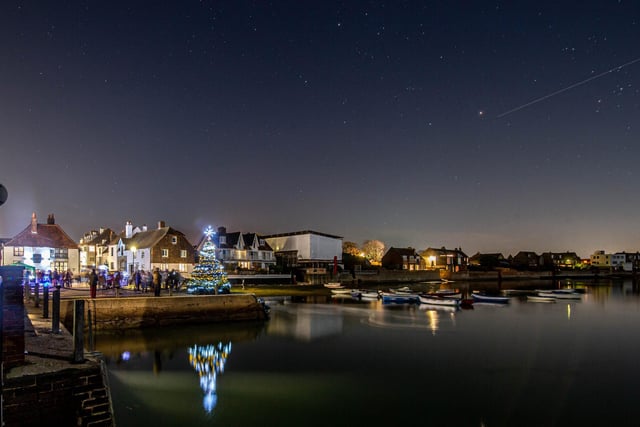 Christmas lights, view from Emsworth Harbour. Picture: Habibur Rahman