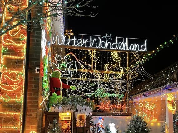 Saxifrage Way Christmas Lights is a display set up to raise money for Air Ambulance Kent Surrey Sussex
