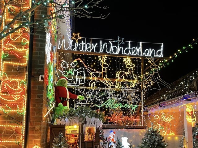 Saxifrage Way Christmas Lights is a display set up to raise money for Air Ambulance Kent Surrey Sussex