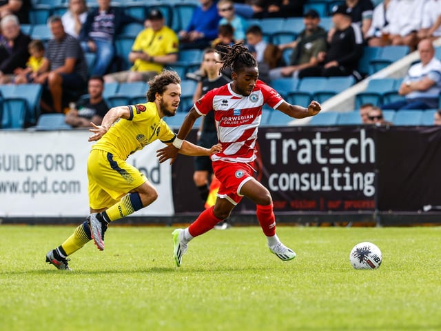 Action from Eastbourne Borough's 1-1 National League South draw at Farnborough