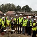 A bricklaying ceremony with project partners took place at the Coopers Green development. Photo: WDC