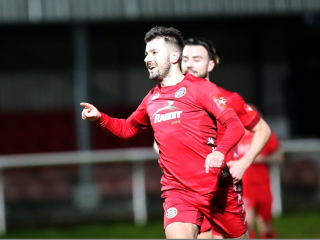 Action and celebrations from Worthing's 3-0 win at Dover in National League South