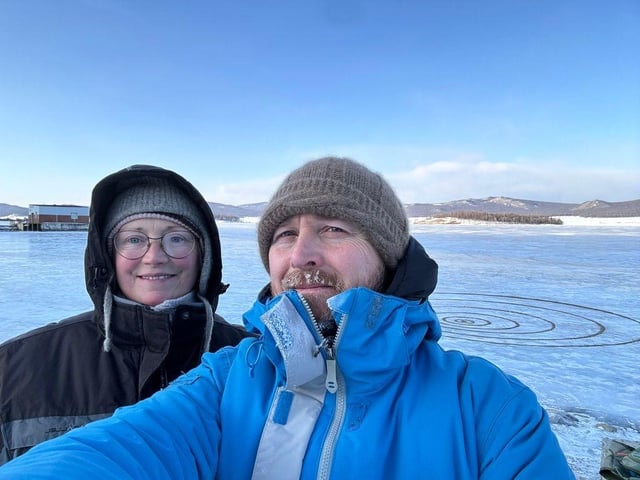 Mark and Rebecca Ford at -30C