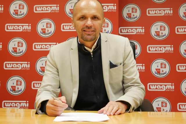Matthew Etherington is unveiled as Crawley Town's new manager | Picture: Crawley Town FC