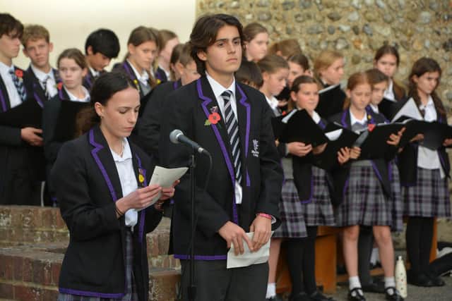 Shoreham College gathered to mark the fallen in a moving act of remembrance.